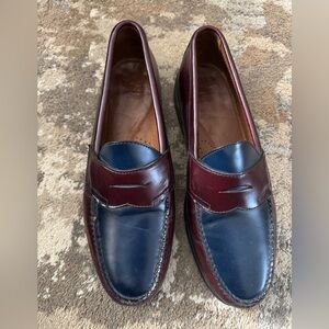 Weejuns Bass TWO TONE Blue and Maroon Loafers SIZE 11